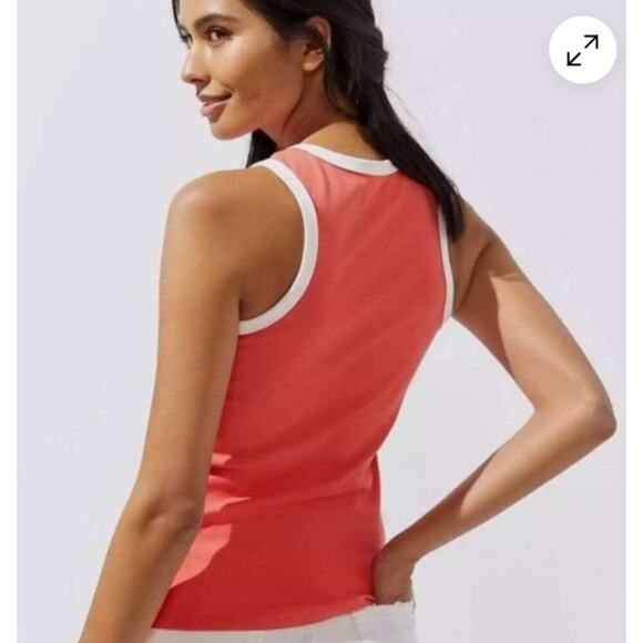 Anthropologie Maeve Womens Amalfi Coastal Sleeveless Tank Top Size Large Orange - Picture 2 of 13